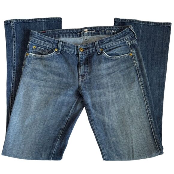 7 For All Mankind A Pocket Flare Bootcut Jeans Women's Size 30 - Picture 2 of 12
